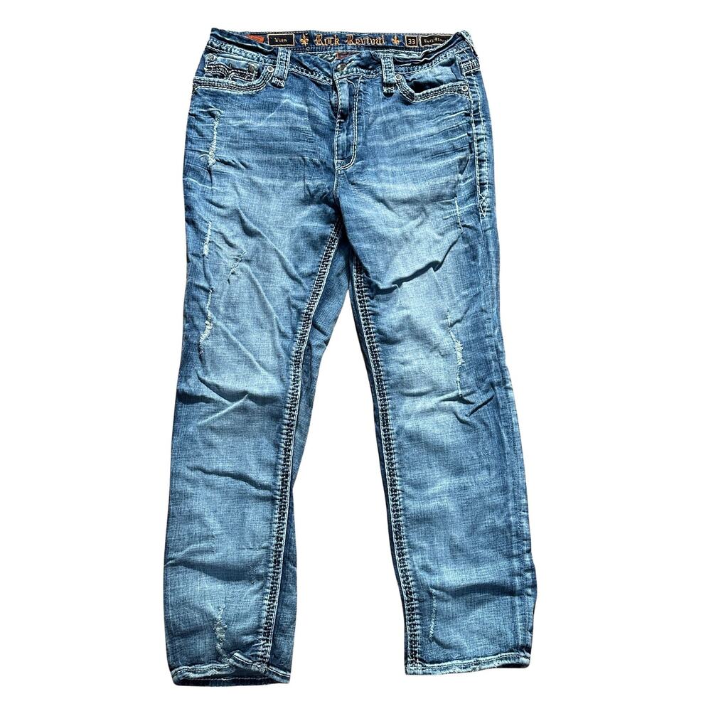 Rock Revival Vien Easy Straight Stretch Jeans Size 33